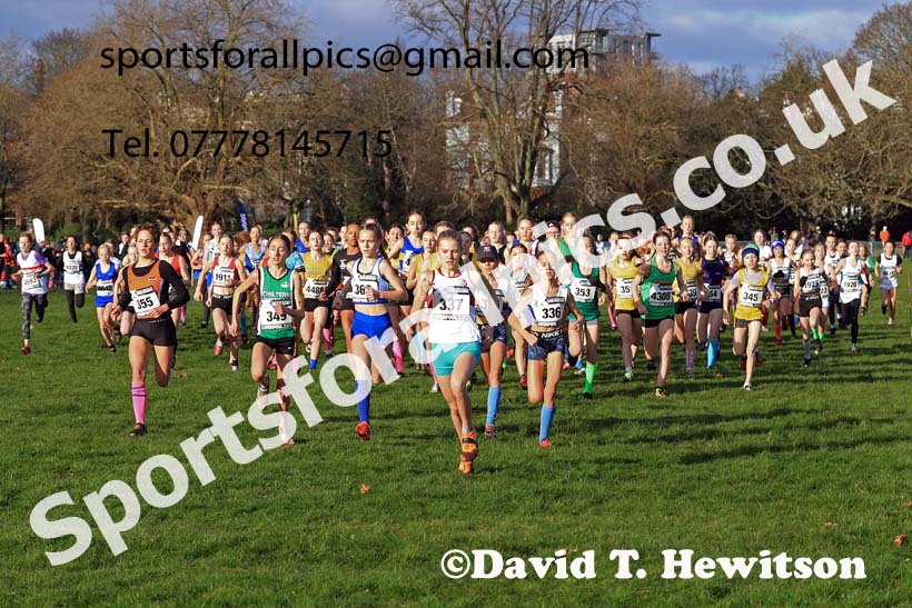 Girls Under-13s, 2023 British Athletics Cross Challenge, Sefton Park, Liverpool. Photo: David T. Hewitson/Sports for All Pics